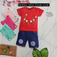 Load image into Gallery viewer, LS Setelan Sofia Flower Cute