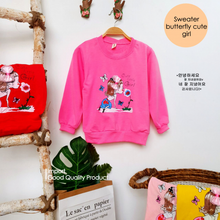 Load image into Gallery viewer, LS Sweater Butterfly Cute Girl