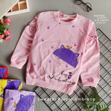 Load image into Gallery viewer, LS Sweater Purple Umbrella