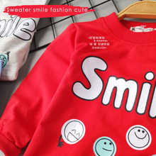 Load image into Gallery viewer, LS Sweater Smile Fashion Cute