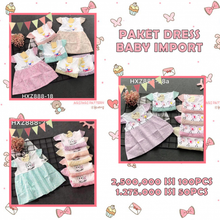 Load image into Gallery viewer, Paket Dress Baby Import Cute Isi 100pcs