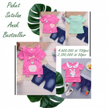 Load image into Gallery viewer, Paket Setelan Anak Bestseller Isi 100pcs