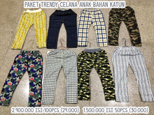 Load image into Gallery viewer, Paket Trendy Celana Anak Bahan Katun Isi 50pcs