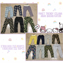 Load image into Gallery viewer, Paket Trendy Celana Anak Bahan Katun Isi 50pcs